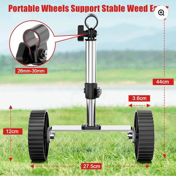 Tanbaby Electric Weed Wacker Attachment Wheels for 8/9” Weed Eater - Picture 2 of 7